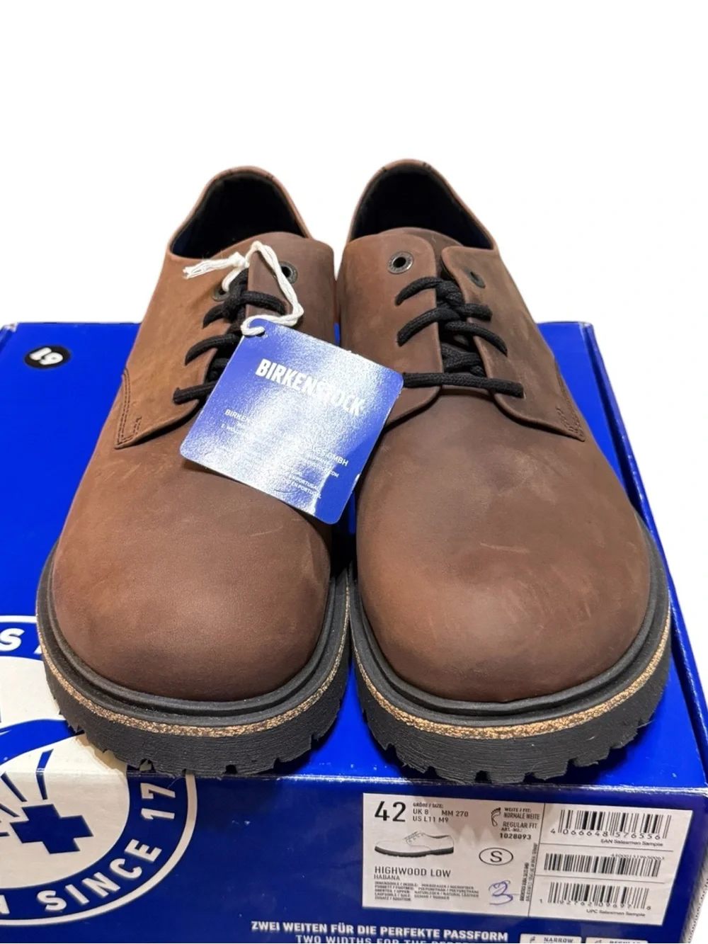 Birkenstock Highwood Low Havana Leather Shoes EU 42 US 11/Men’s 9